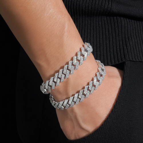 Bracelets on black studio background