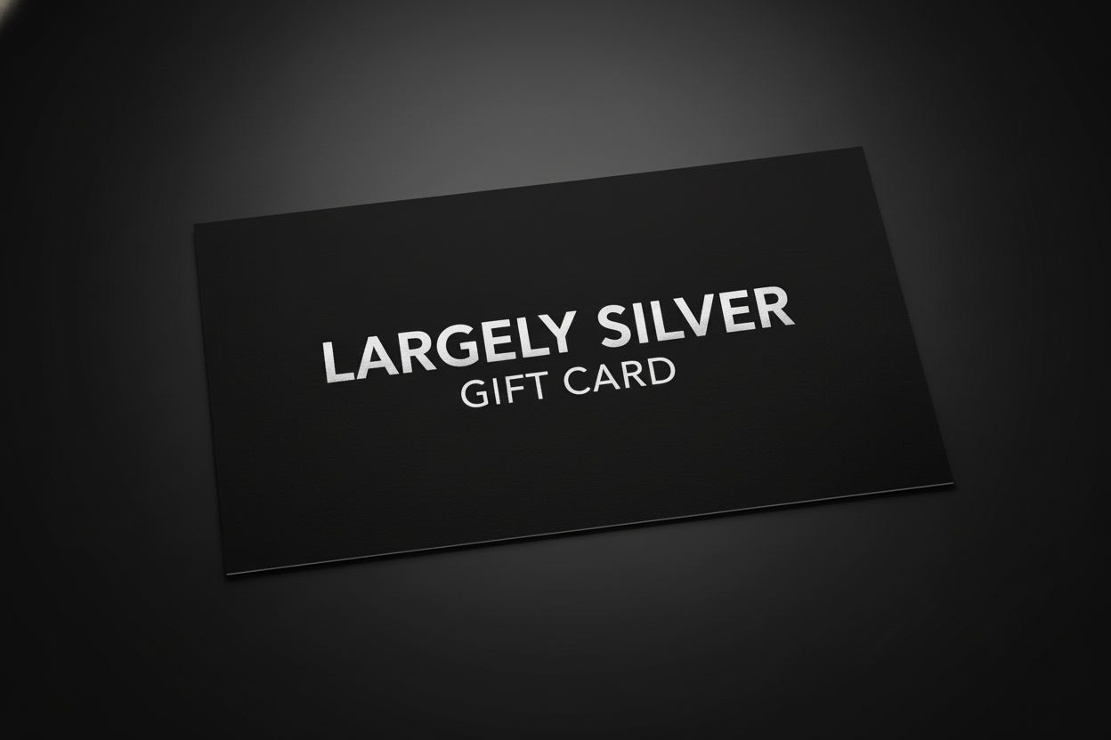 Largely Silver Gift Card - Clean Design